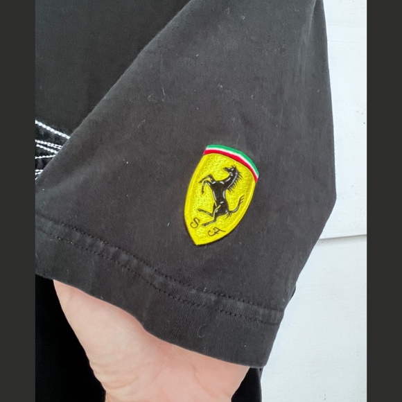 Ferrari Official Scuderia Ferrari Formula One Embroidered Black Tee Men's Med - Picture 6 of 10